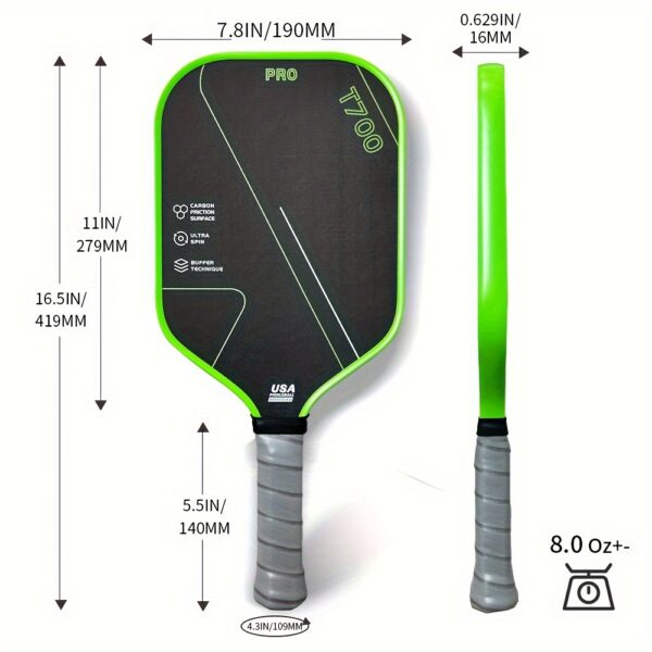 T700 Pro Elite Carbon Fiber Pickleball Paddle