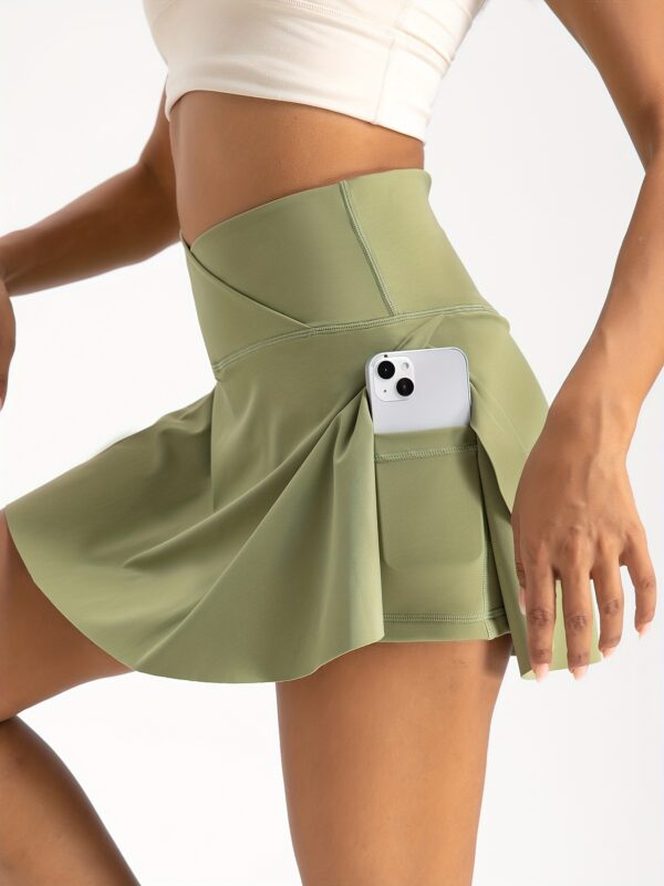 c0ecc332061a40dedbd3a2aa0f1488e8.jpg Women's 2-in-1 Tennis Skirt With Inner Pocket Shorts