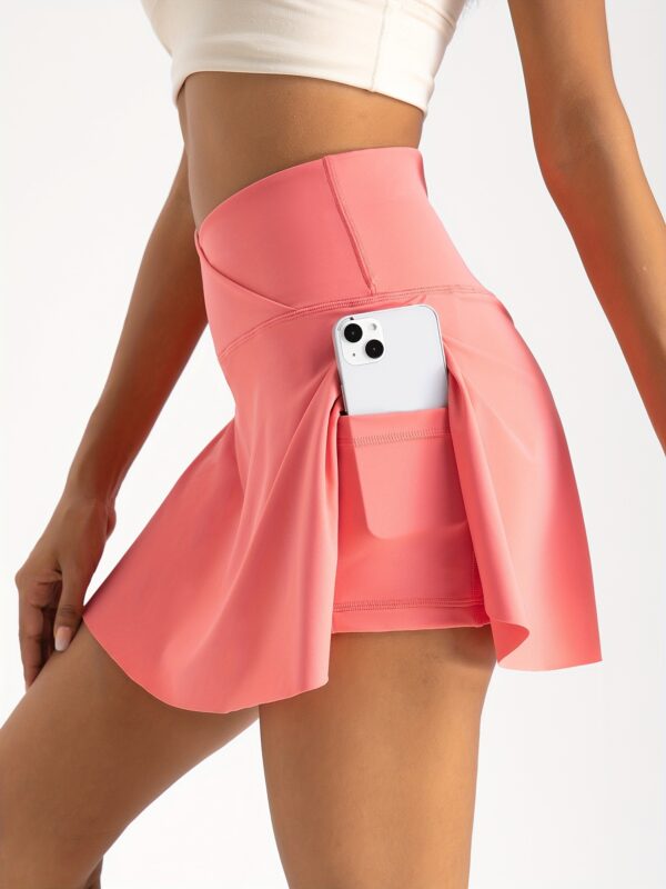 f3ded154b44f4a5d904a7fb91dddde1b.jpg Women's 2-in-1 Tennis Skirt With Inner Pocket Shorts