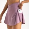 Women's 2-in-1 Tennis Skirt With Inner Pocket Shorts