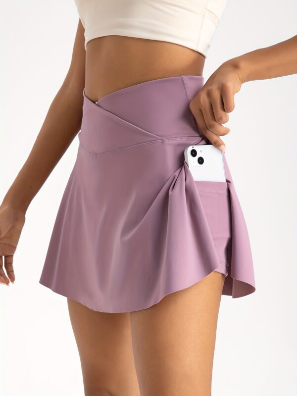 f72244b158a4de1ab98aea2058f98bff.jpg Women's 2-in-1 Tennis Skirt With Inner Pocket Shorts