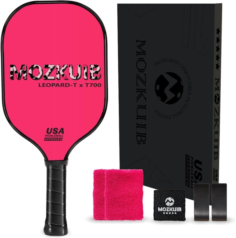 Pickleball Paddle, T700 Raw Carbon Fiber Surface, 16MM Polypropylene Honeycomb core, Designed for Ultimate Spin & Consistency, Cute Pickleball Paddle for Women and Men(Pink)