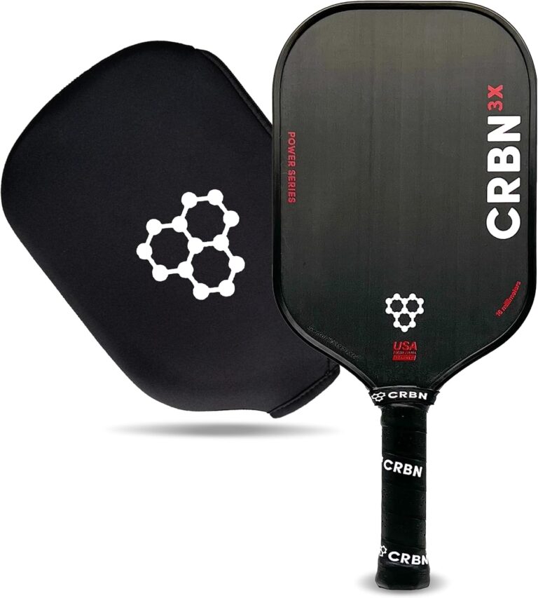 CRBN X Series Power Pickleball Paddle – Carbon Fiber Pickleball Paddle with Foam Injected Edges for Expanded Sweet Spot