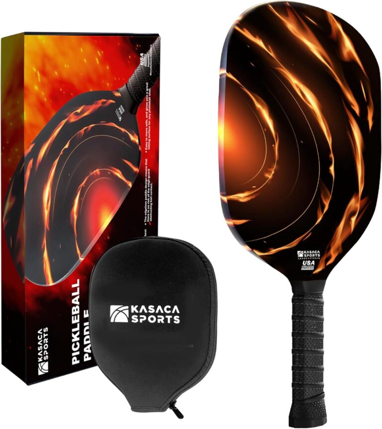 Edgeless Graphite T700 Multilayer Carbon Fiber Pickleball Paddles, Longer Handle Comfort Grip, Large Sweet Spots, USAPA Approved, for Intermediate & Advanced Players
