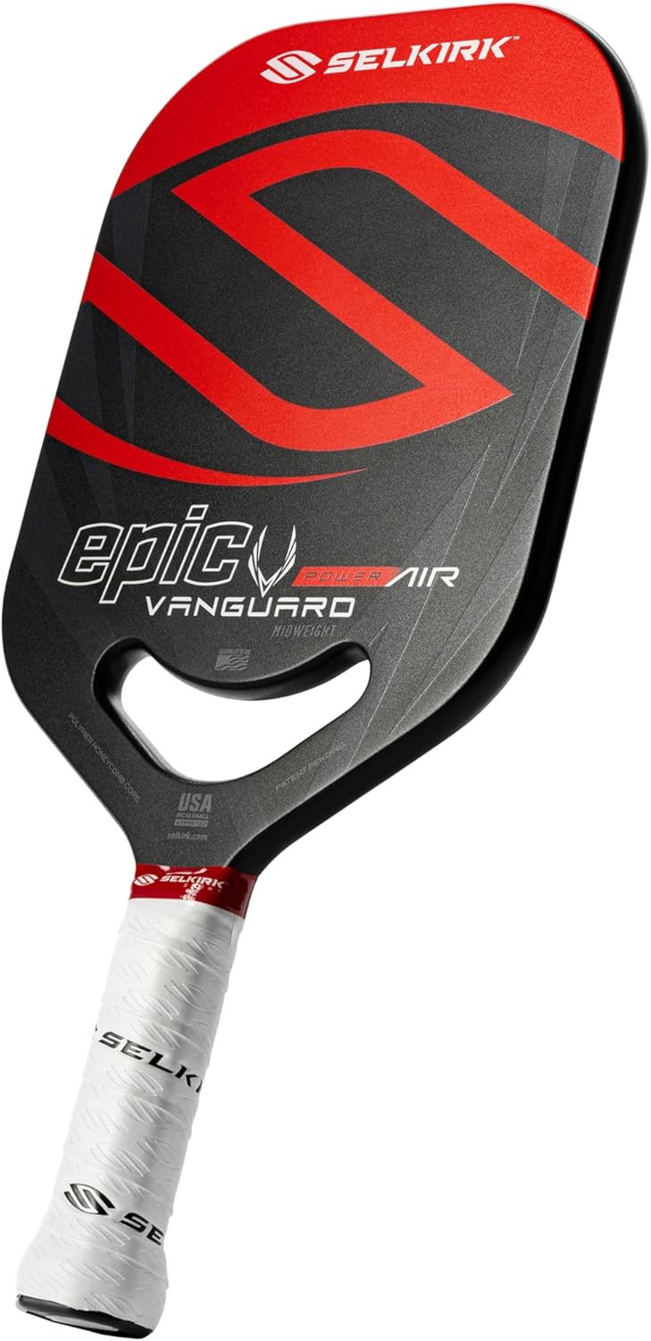 Selkirk Vanguard Power Air Pickleball Paddle | Assembled in The USA | Carbon Fiber Pickleball Paddle | 360 Proto Molding & Flexfoam Perimeter